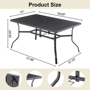 Outdoor Dining Table for 6