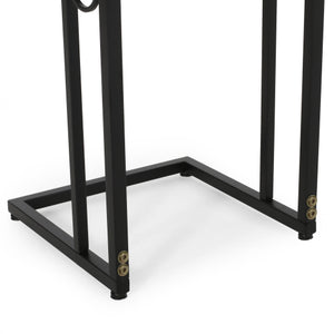 Essex Set of 2 Modern Black Metal End Tables