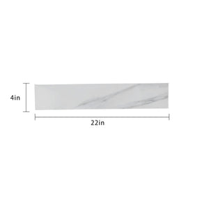 Sintered Stone Bathroom Vanity Top With 4" Backsplash And 22" Sidesplash - Carrara White