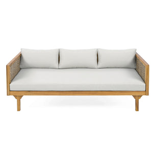 Claremont - 3 Seater Daybed Teak Acacia Wood Water Resistant Cushions - Best Buy Furniture