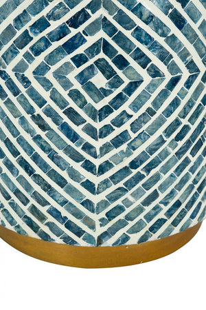 14" Round Accent Stool with Gold Base