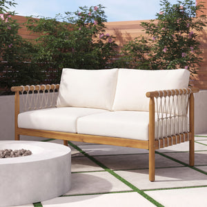 Teak Finish Acacia Wood Patio Seating