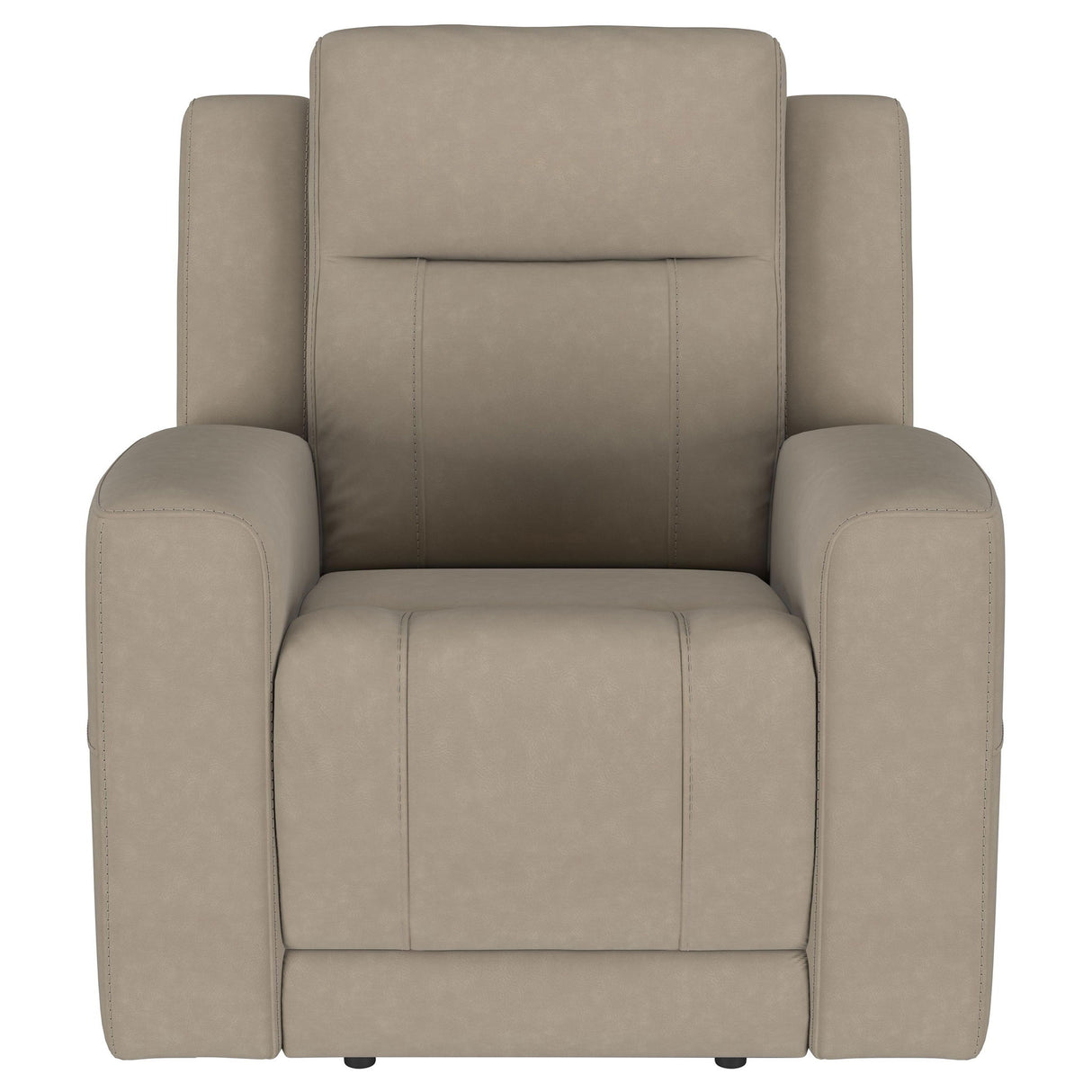Slater - Upholstered Recliner Chair With Manual Recline - Taupe