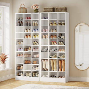 10 Tier Shoe Storage Cabinet With 30 Cubbies