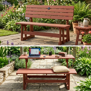 2-in-1 Convertible Bench Picnic Table