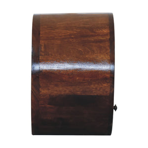 Floating Circle Bedside Table - Chestnut