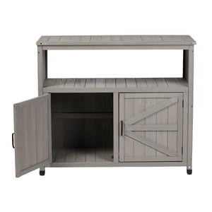 Patio Bar Table Set With Storage