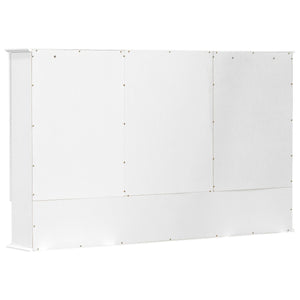 Wall Mounted Bathroom Medicine Cabinet With Double Mirrored Doors