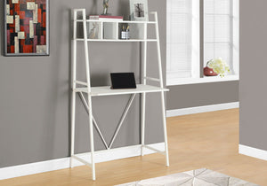 Computer Desk For Home Office, Laptop, Leaning, Storage Shelves, Contemporary & Modern - White - Best Buy Furniture