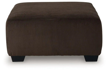 Kimlee - Oversized Accent Ottoman - Chocolate - Best Buy Furniture