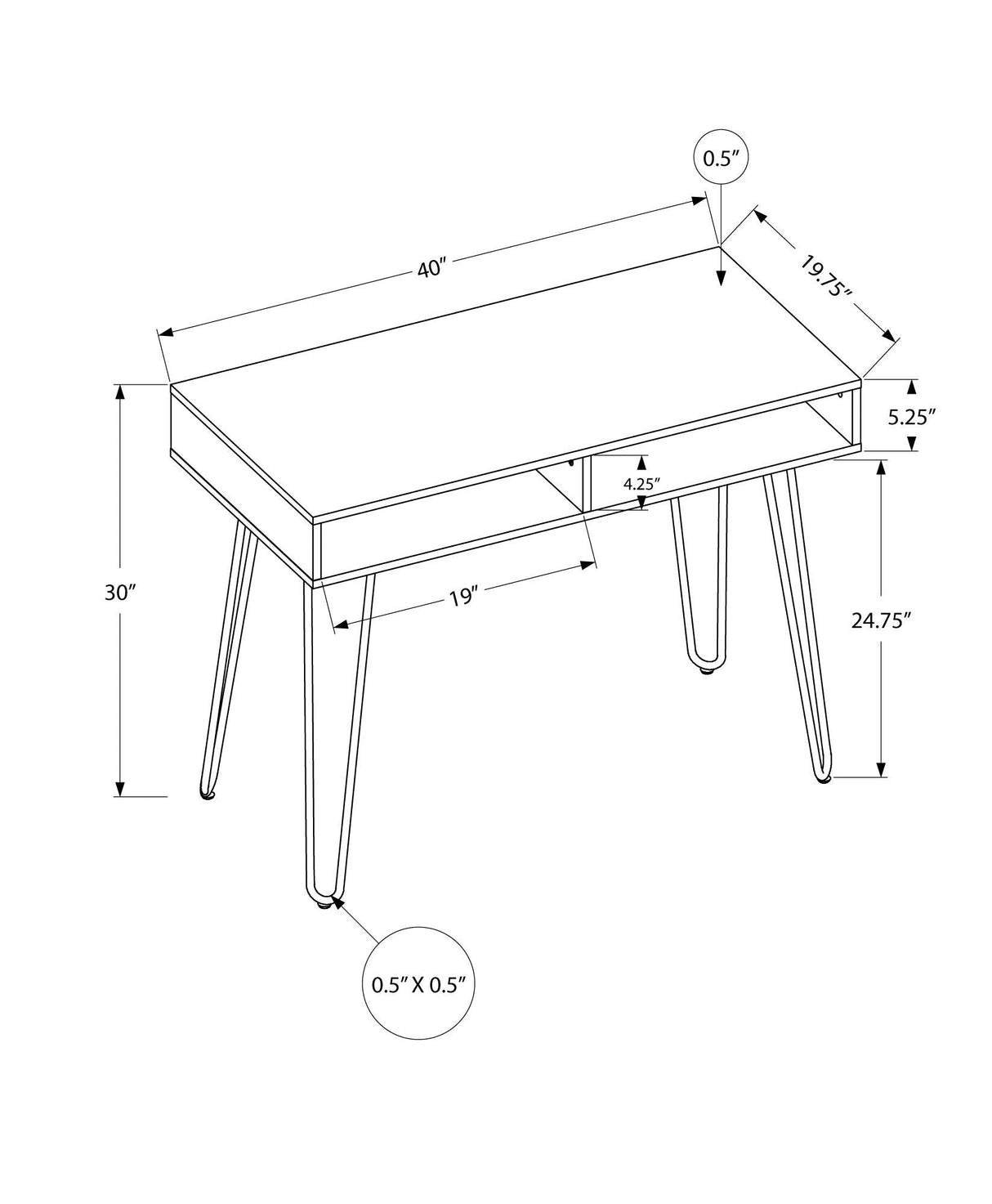Computer Desk, Home Office, Laptop, Left And Right Set-Up, Storage Drawers, Work, Contemporary, Modern - Best Buy Furniture