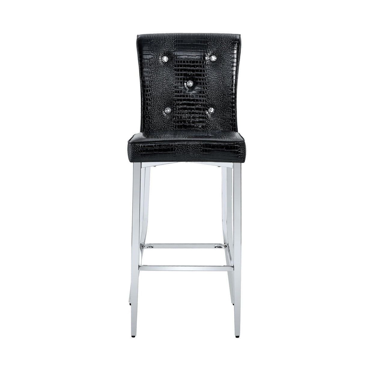 Bar Chairs with Crystal Clasp Design (Set of 2)
