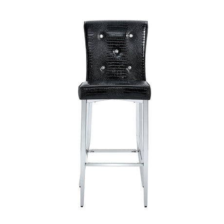 Bar Chairs with Crystal Clasp Design (Set of 2)