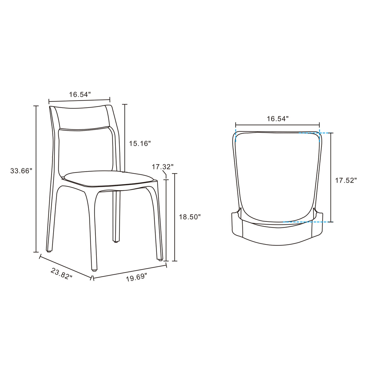 Moderno - Dining Chair (Set of 2) - Black