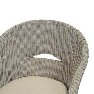 Outdoor Dining Arm Chair with Cushion, Set of 2