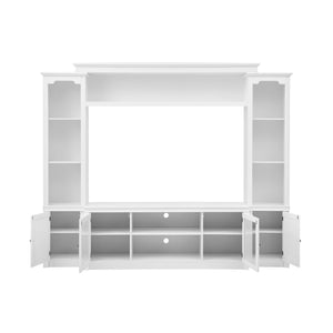 All-In-One TV Stand With Bookcase For TVs Up To 65"