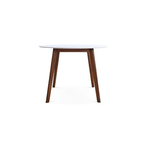 Dining Table - Brown / White