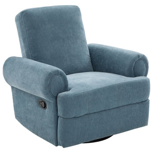 Manual Swivel Recliner Rocker Chair With Adjustable Backrest