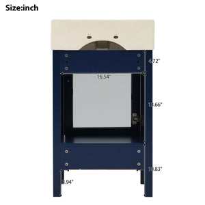 Bathroom Vanity With Ceramic Sink And Ample Storage, Ideal For Small Bathrooms