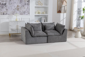 74.8" Width Cloud Couch Oversized Modular Sectional Sofa