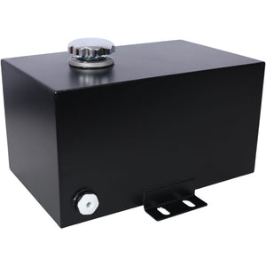Heavy Duty 5 Gallon Steel Hydraulic Fluid Reservoir Tank With Mounting Foot, 14 Gauge - Black