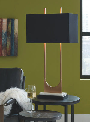 Malana - Metal Table Lamp - Brass Finish - Best Buy Furniture