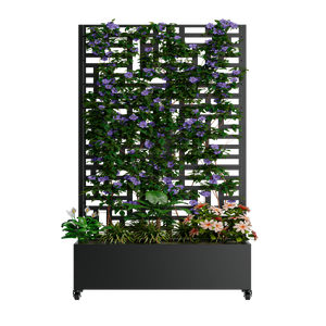 Metal Planter Box with Trellis