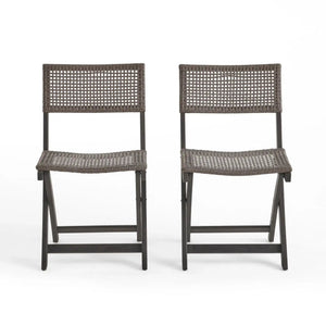 Bistro Foldable Chair With Wicker Backrest - Best Buy Furniture