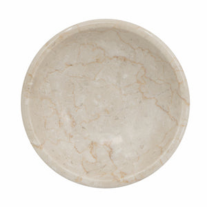 7x7x4" Round Marble Pedestal Fruit Bowl