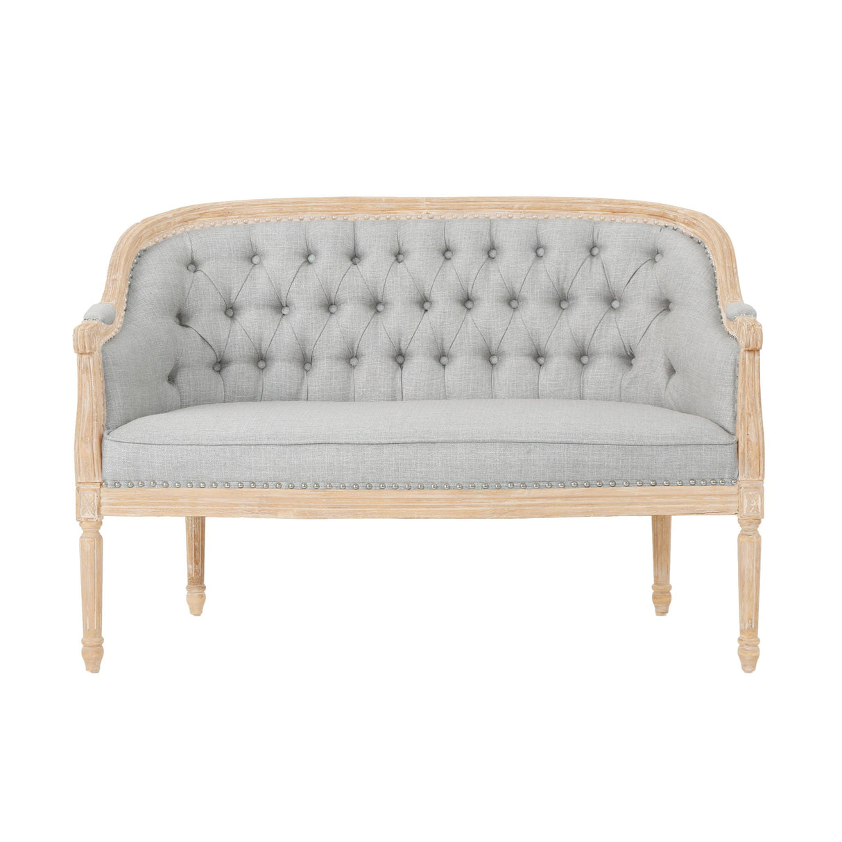 French Country Chesterfield Style Tufted Loveseat - Best Buy Furniture