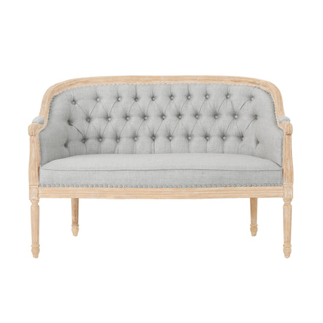 French Country Chesterfield Style Tufted Loveseat - Best Buy Furniture