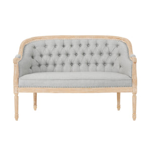 French Country Chesterfield Style Tufted Loveseat