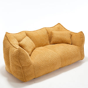 Comfortable Dual Beanbag Chair With High Resilience Foam Core For 2 People