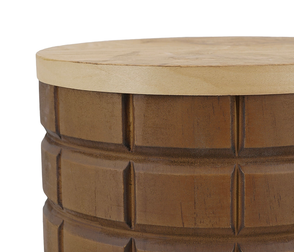 Set of 2 Textured Wood Box