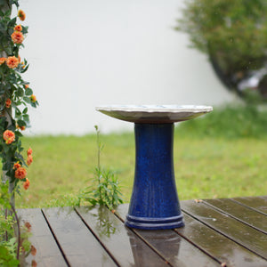 Handmade Glazed Ceramic Bird Bath