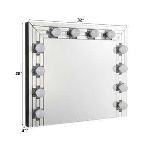 Noralie Mirrored & Faux Diamonds Accent Mirror