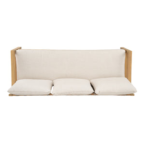 Outdoor Acacia Wood Woven Sofa With Cushions