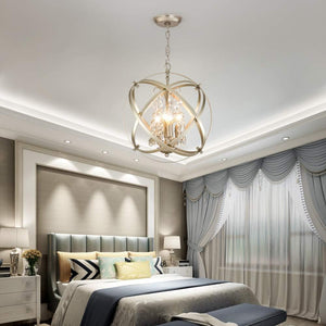 4 Lights Cage Crystal Chandelier