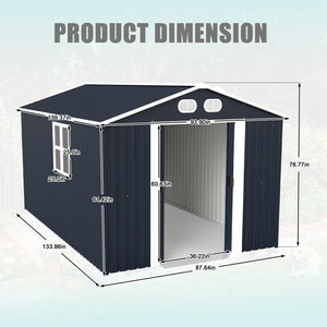 Campcraft 8x12 Ft Outdoor Metal Storage Shed