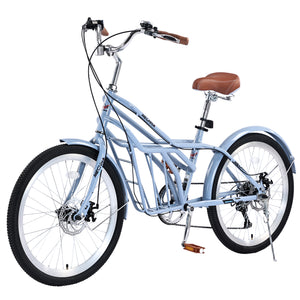 6 Speed Steel Frame 24 Inch Commuter Bike