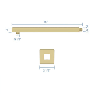 Wall Mounted Shower Arm With Flange