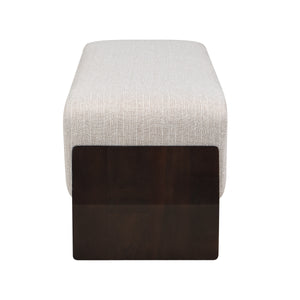 Rubber Solid Wood Bench with Thick Soft Cushions