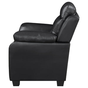 Eaton - Padded Sofa With Tufted Design - Black