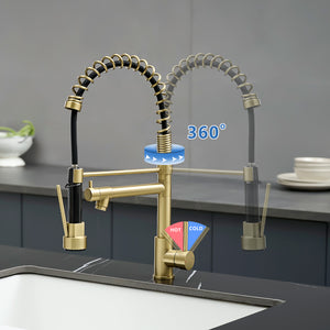 Stainless Steel Kitchen Faucet with Pull Down Sprayer