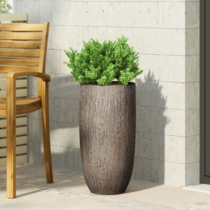 Magnesium Oxide Planter For Outdoor Use - Natural Wood - Best Buy Furniture