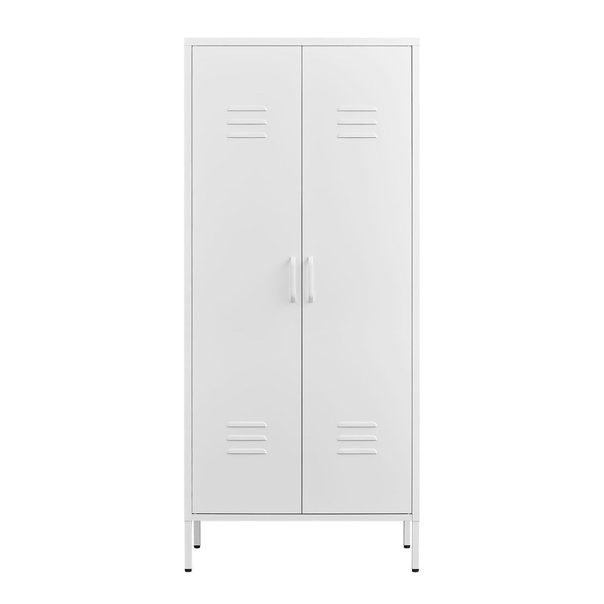 Modern Storage Cabinet With Adjustable Shelves, Magnetic Door Stopper