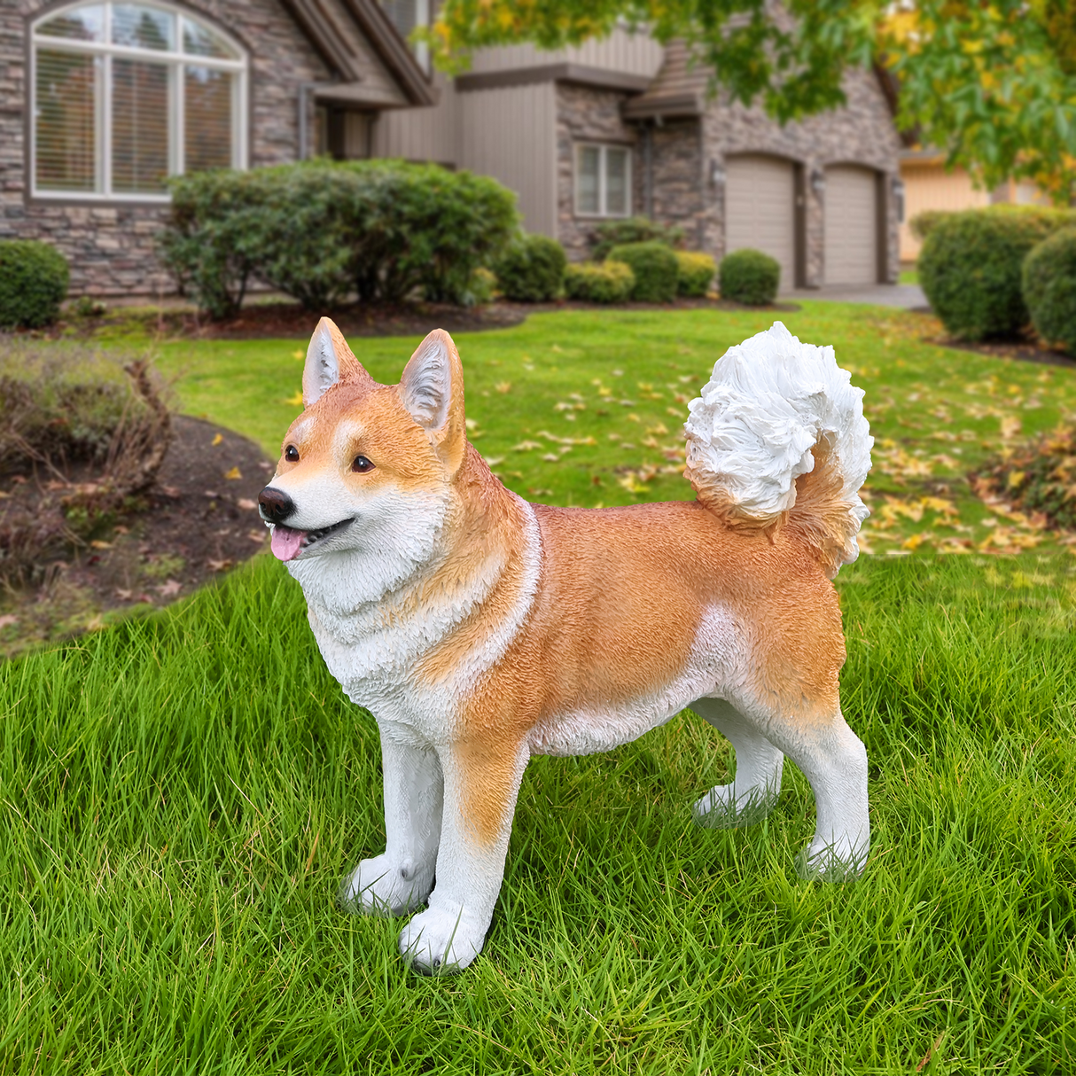 Lifelike Shiba Inu Dog Statue