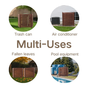 3 Panel Outdoor Air Conditioner Fence Screen
