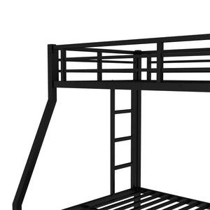 Twin Over Full Metal Bunk Bed with Twin Size Trundle
