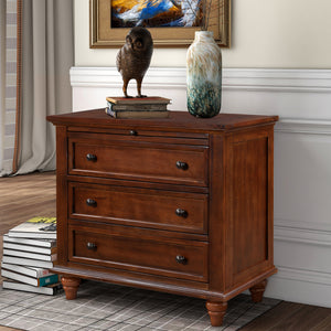 U_STYLE 27.6'' Nightstand with Pine Wood Veneer